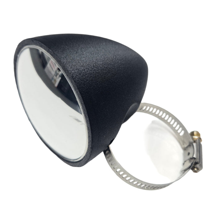 3" Side Mirror, Carbon Fiber Nylon Housing, 1.75” Diameter Tube Mount, Straight